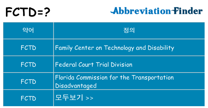 fctd 대 한 무엇을 서가
