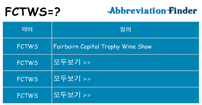 fctws 대 한 무엇을 서가