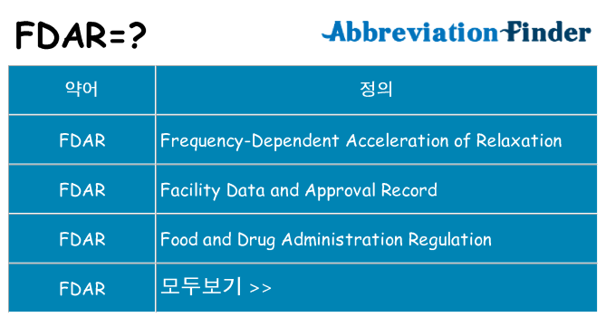 fdar 대 한 무엇을 서가