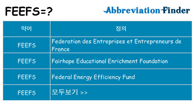 feefs 대 한 무엇을 서가