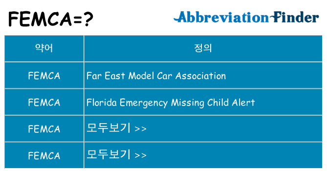 femca 대 한 무엇을 서가