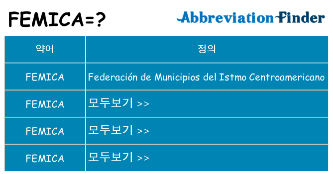 femica 대 한 무엇을 서가