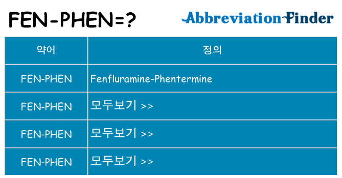 fen-phen 대 한 무엇을 서가
