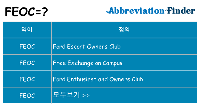 feoc 대 한 무엇을 서가