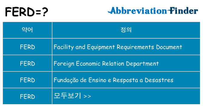 ferd 대 한 무엇을 서가