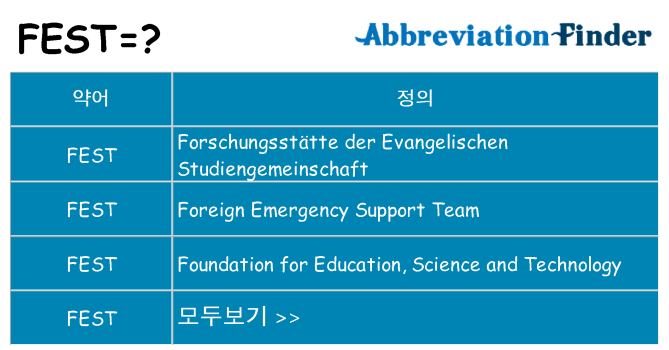 fest 대 한 무엇을 서가