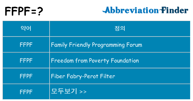 ffpf 대 한 무엇을 서가