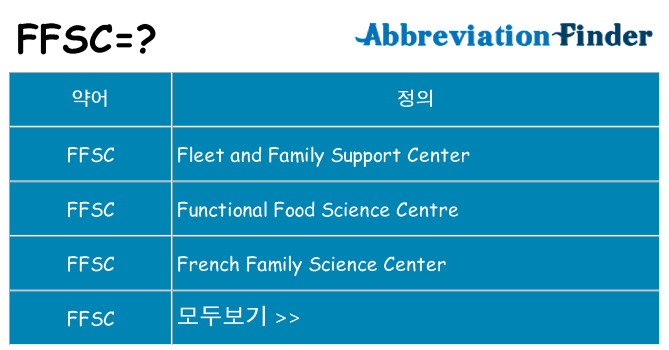 ffsc 대 한 무엇을 서가