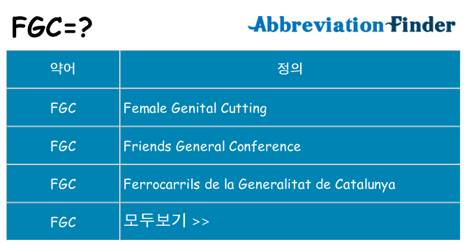 fgc 대 한 무엇을 서가