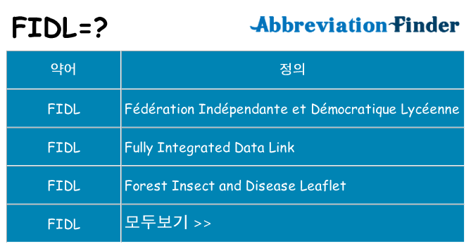 fidl 대 한 무엇을 서가