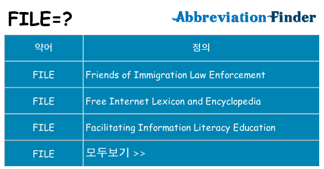 file 대 한 무엇을 서가