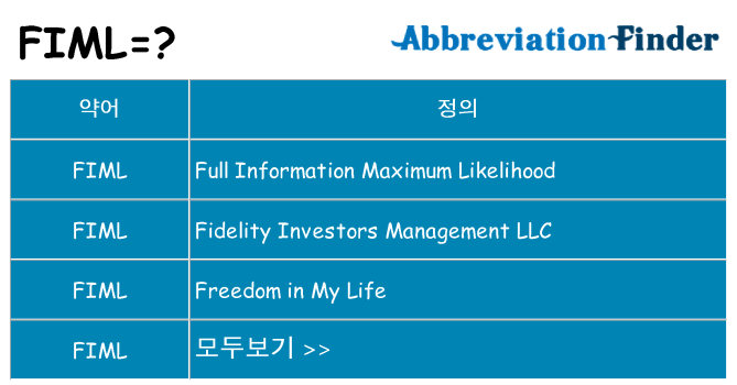 fiml 대 한 무엇을 서가