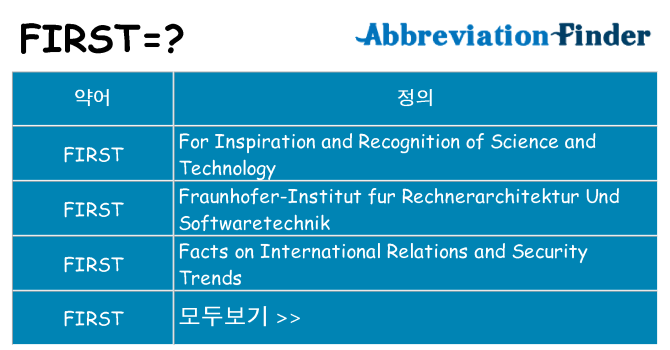 first 대 한 무엇을 서가