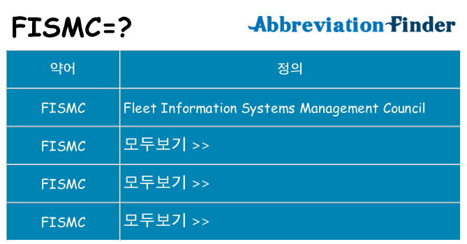 fismc 대 한 무엇을 서가