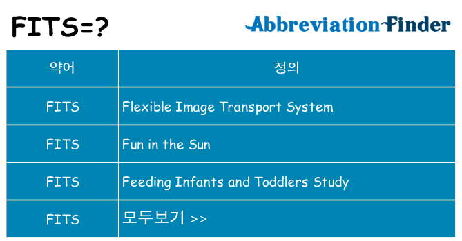 fits 대 한 무엇을 서가