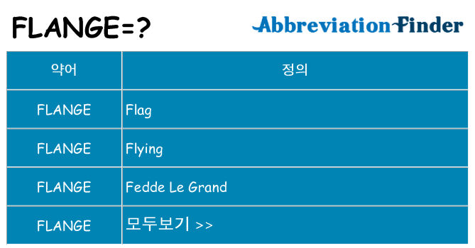 flange 대 한 무엇을 서가