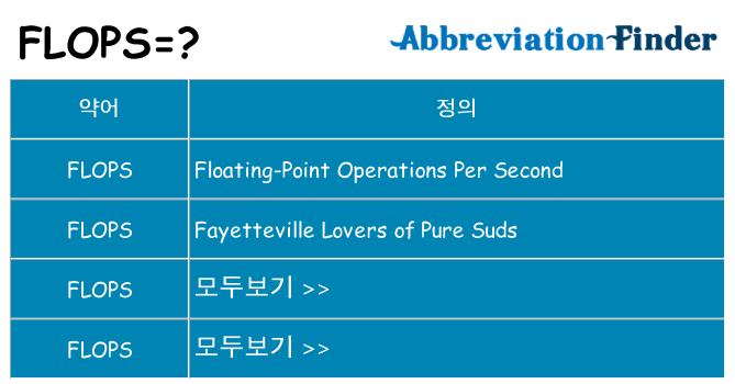 flops 대 한 무엇을 서가