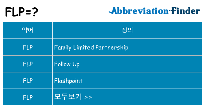 flp 대 한 무엇을 서가