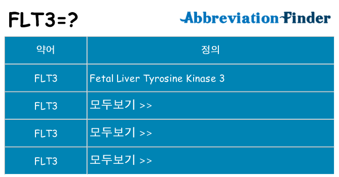 flt3 대 한 무엇을 서가