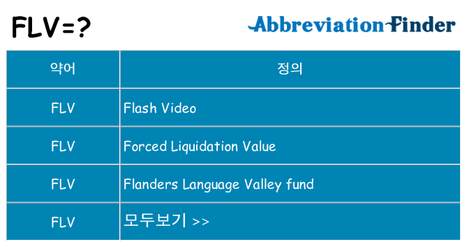 flv 대 한 무엇을 서가