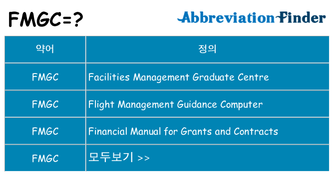 fmgc 대 한 무엇을 서가