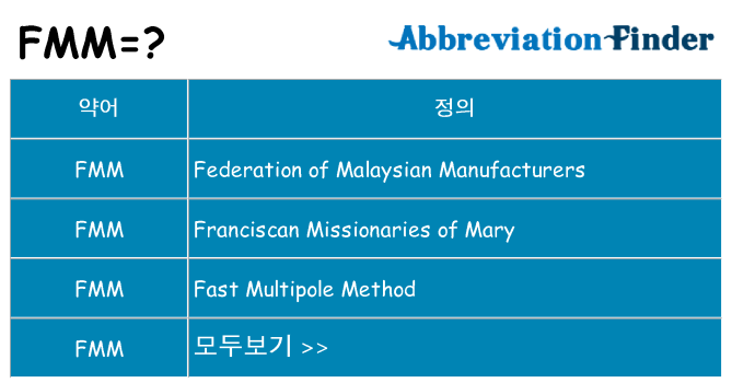 fmm 대 한 무엇을 서가