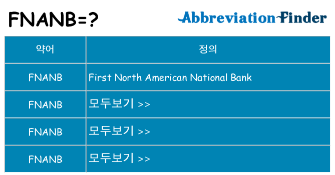 fnanb 대 한 무엇을 서가