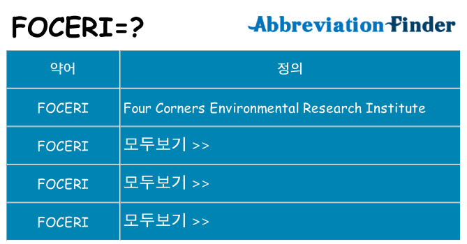 foceri 대 한 무엇을 서가