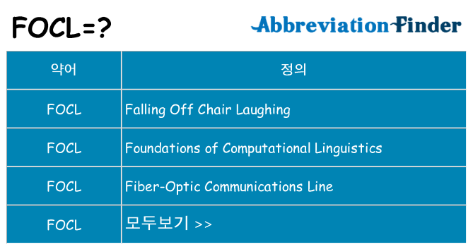 focl 대 한 무엇을 서가