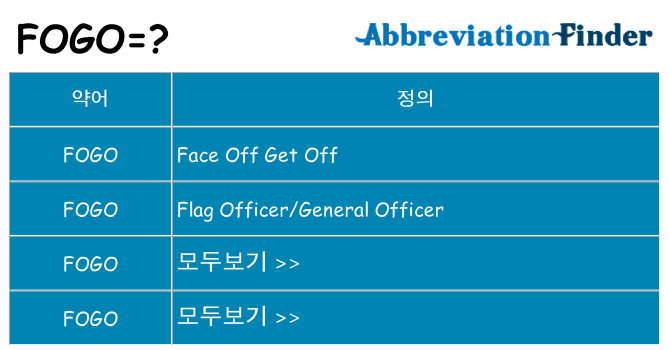 fogo 대 한 무엇을 서가