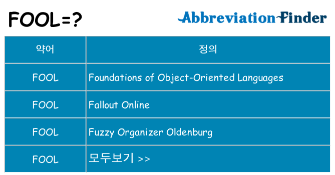 fool 대 한 무엇을 서가