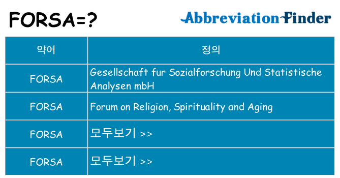 forsa 대 한 무엇을 서가