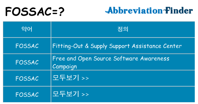 fossac 대 한 무엇을 서가