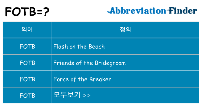 fotb 대 한 무엇을 서가