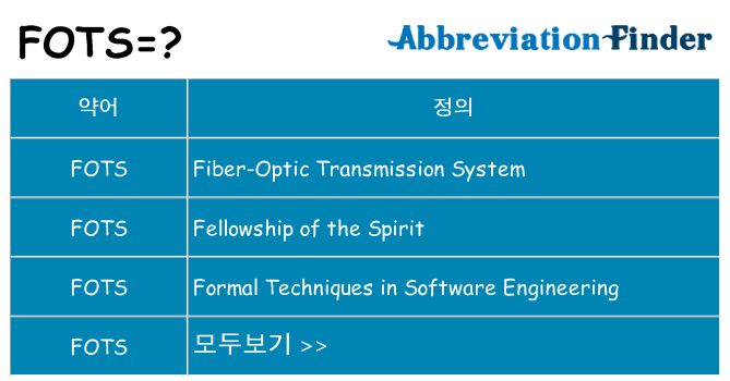 fots 대 한 무엇을 서가