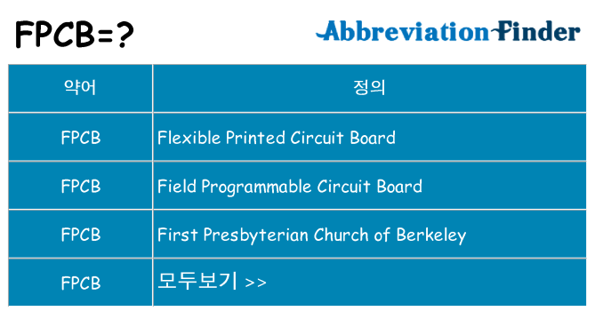 fpcb 대 한 무엇을 서가