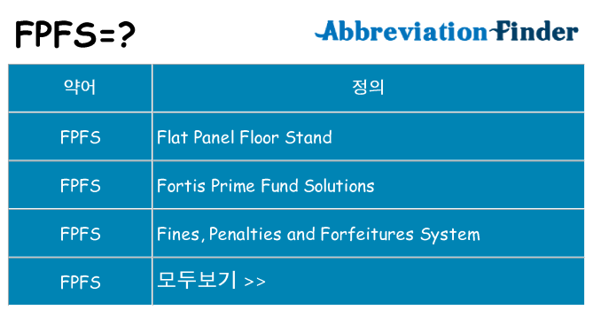 fpfs 대 한 무엇을 서가