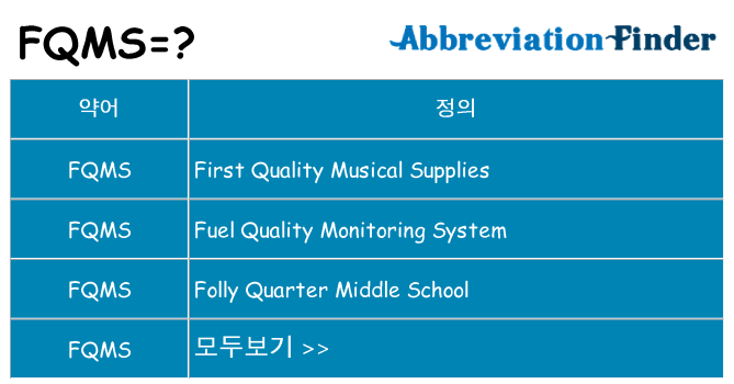 fqms 대 한 무엇을 서가