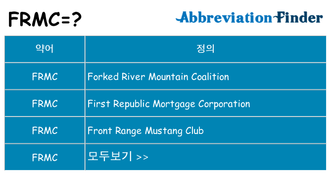 frmc 대 한 무엇을 서가
