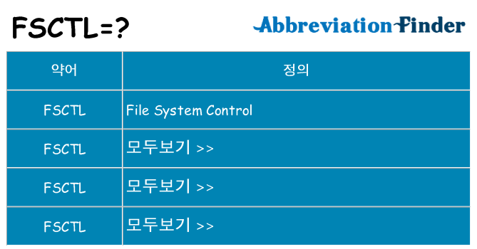 fsctl 대 한 무엇을 서가