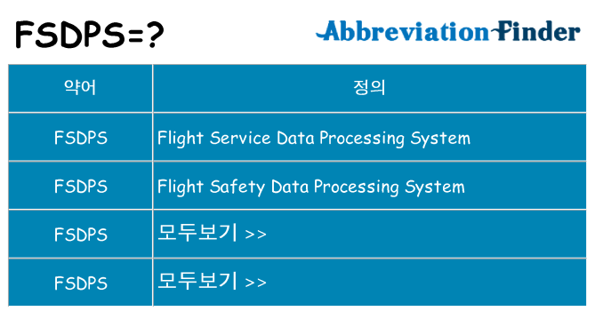 fsdps 대 한 무엇을 서가