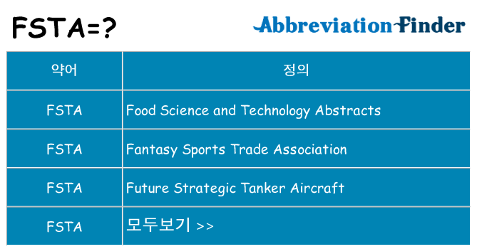 fsta 대 한 무엇을 서가