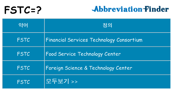 fstc 대 한 무엇을 서가
