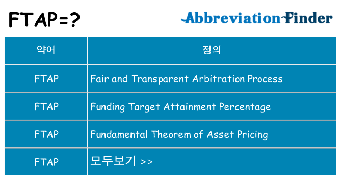 ftap 대 한 무엇을 서가
