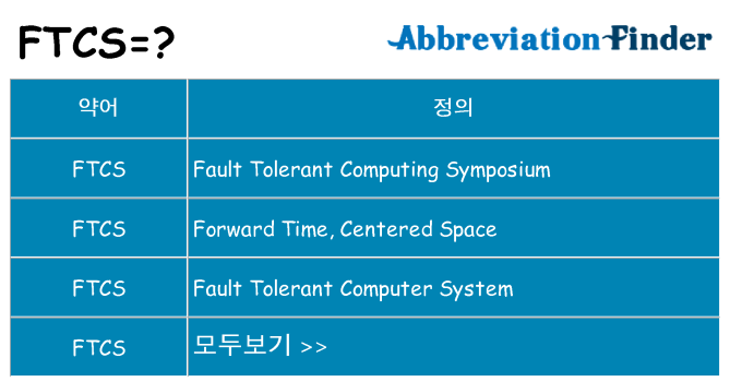 ftcs 대 한 무엇을 서가