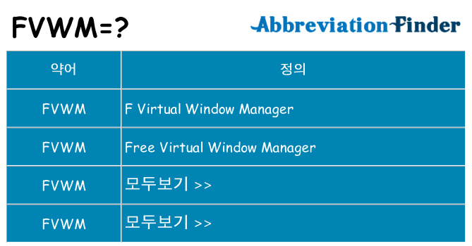 fvwm 대 한 무엇을 서가