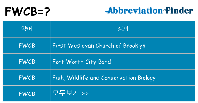 fwcb 대 한 무엇을 서가