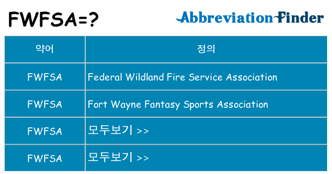 fwfsa 대 한 무엇을 서가