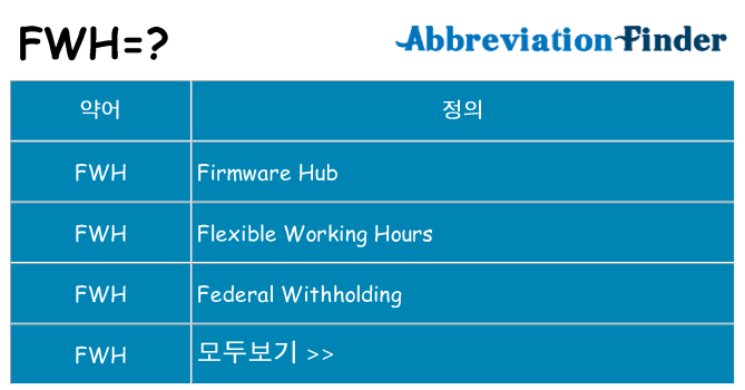 fwh 대 한 무엇을 서가