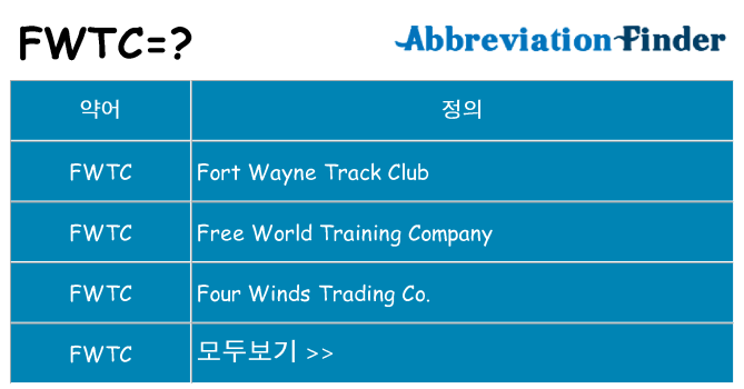 fwtc 대 한 무엇을 서가